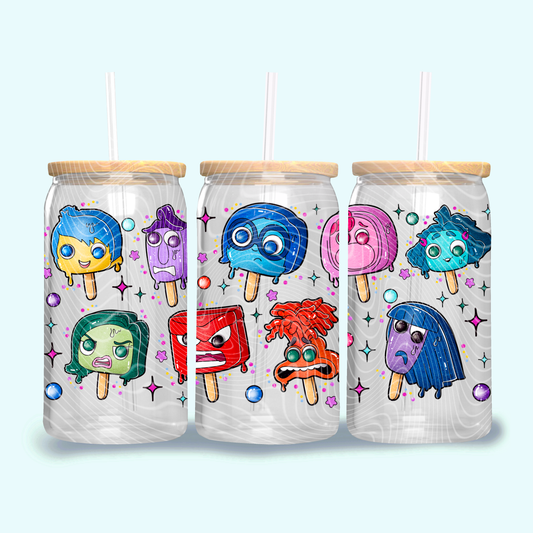 Inside Out Popsicles Glass Tumbler - 16oz