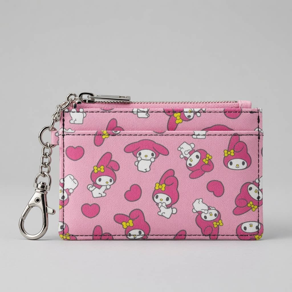 HK MY MELODY CARD HOLDER W/ALL OVER PRINT