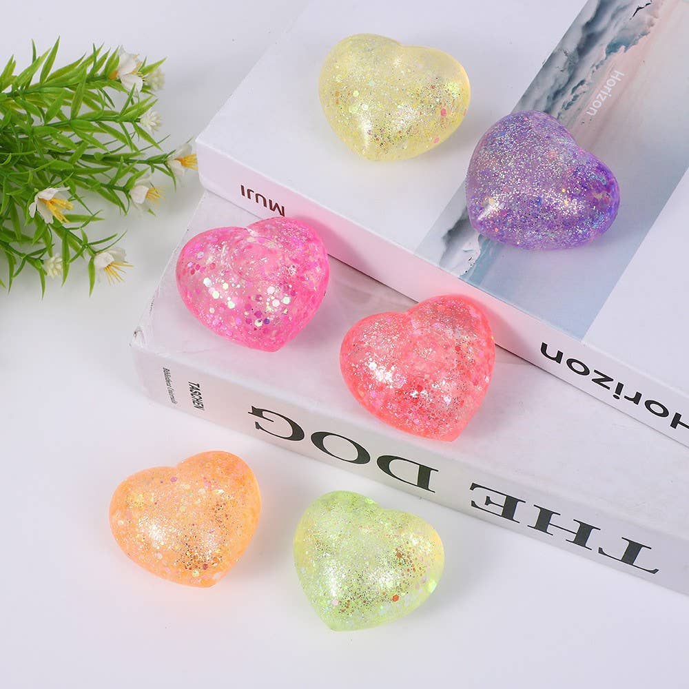 Maltose Stress Relief Ball, diamond, drop glitter squishy toy-random color