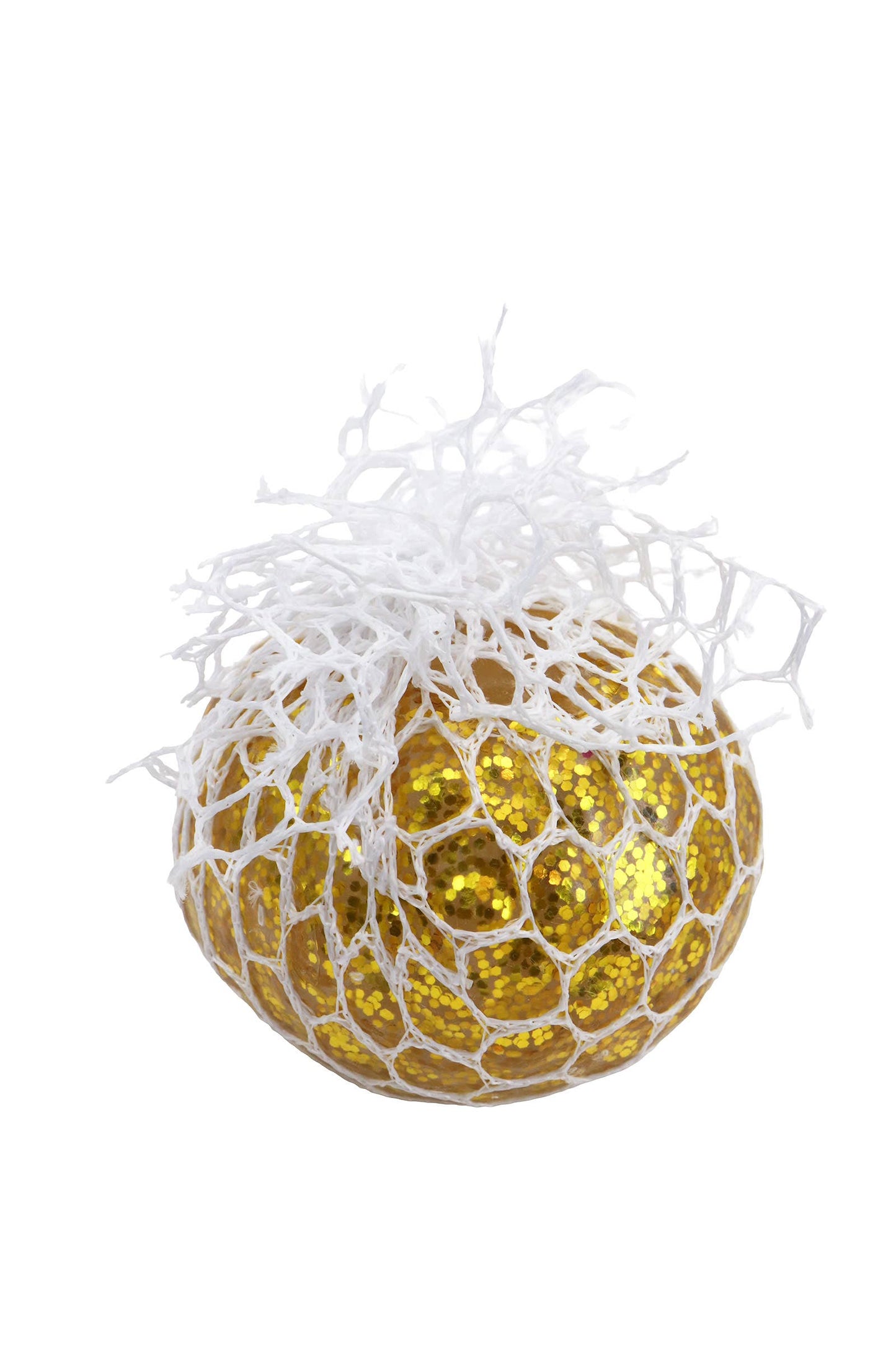 LED Light-Up Vented Mesh Glittery Water Bead Squishy Ball