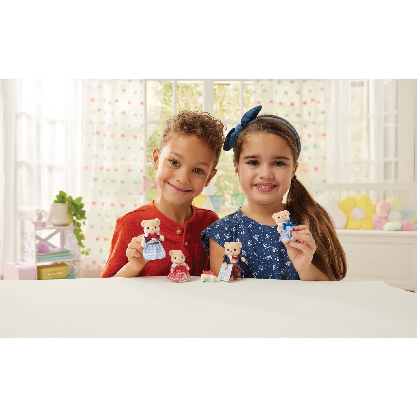 Calico Critters Biscuit Bear Family, 4 Doll Figures