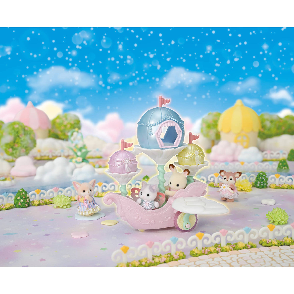 Calico Critters Floral Fantasy Skyship, Dollhouse Playset