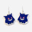Acrylic Halloween  PURPLE Ghost Earrings Dangle