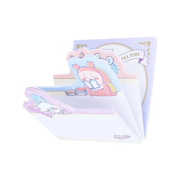 DIE CUT BLOCK STICKY NOTE CHIIKAWA WT TEATIME B - S11 "Chiikawa" Sun Star Sticky Note