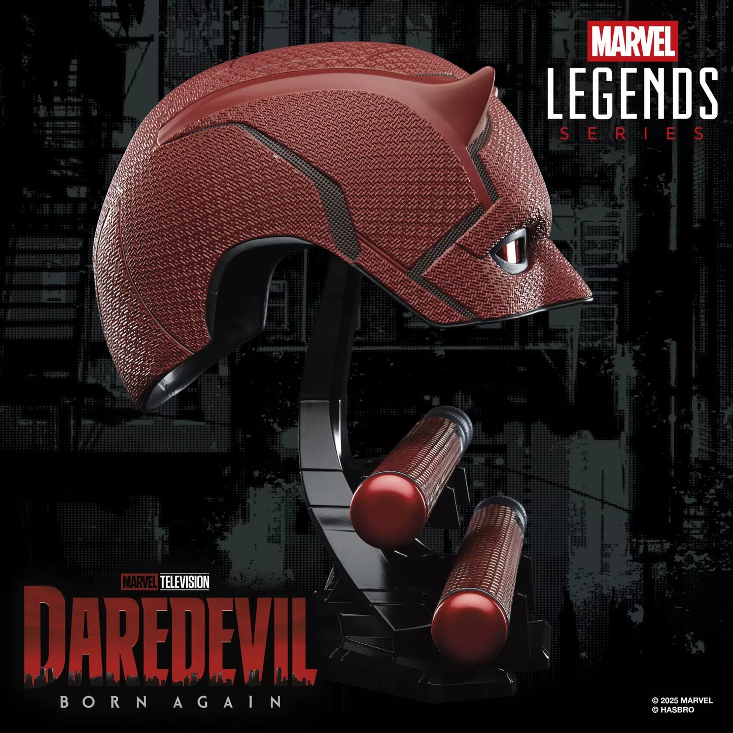 Marvel Legends Daredevil Born Again Mask and Billy Club Prop Replicas