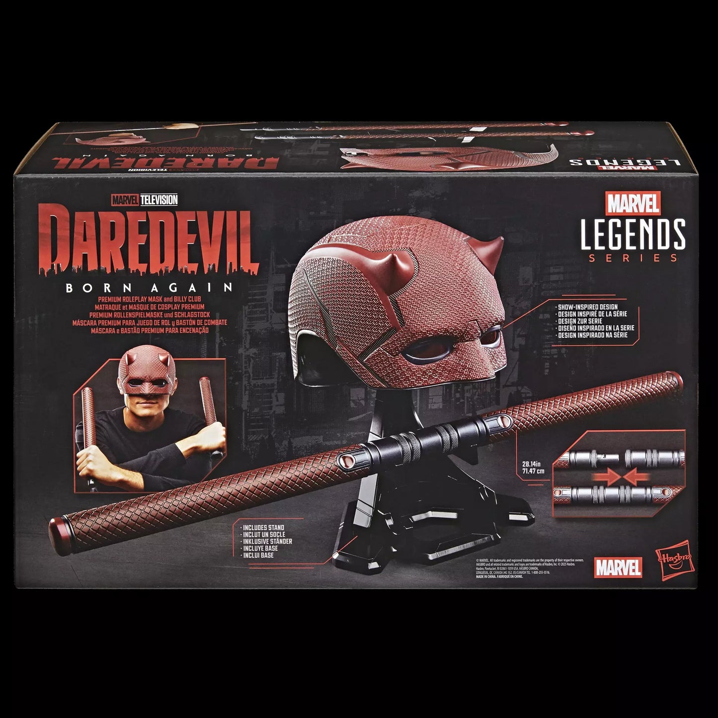 Marvel Legends Daredevil Born Again Mask and Billy Club Prop Replicas