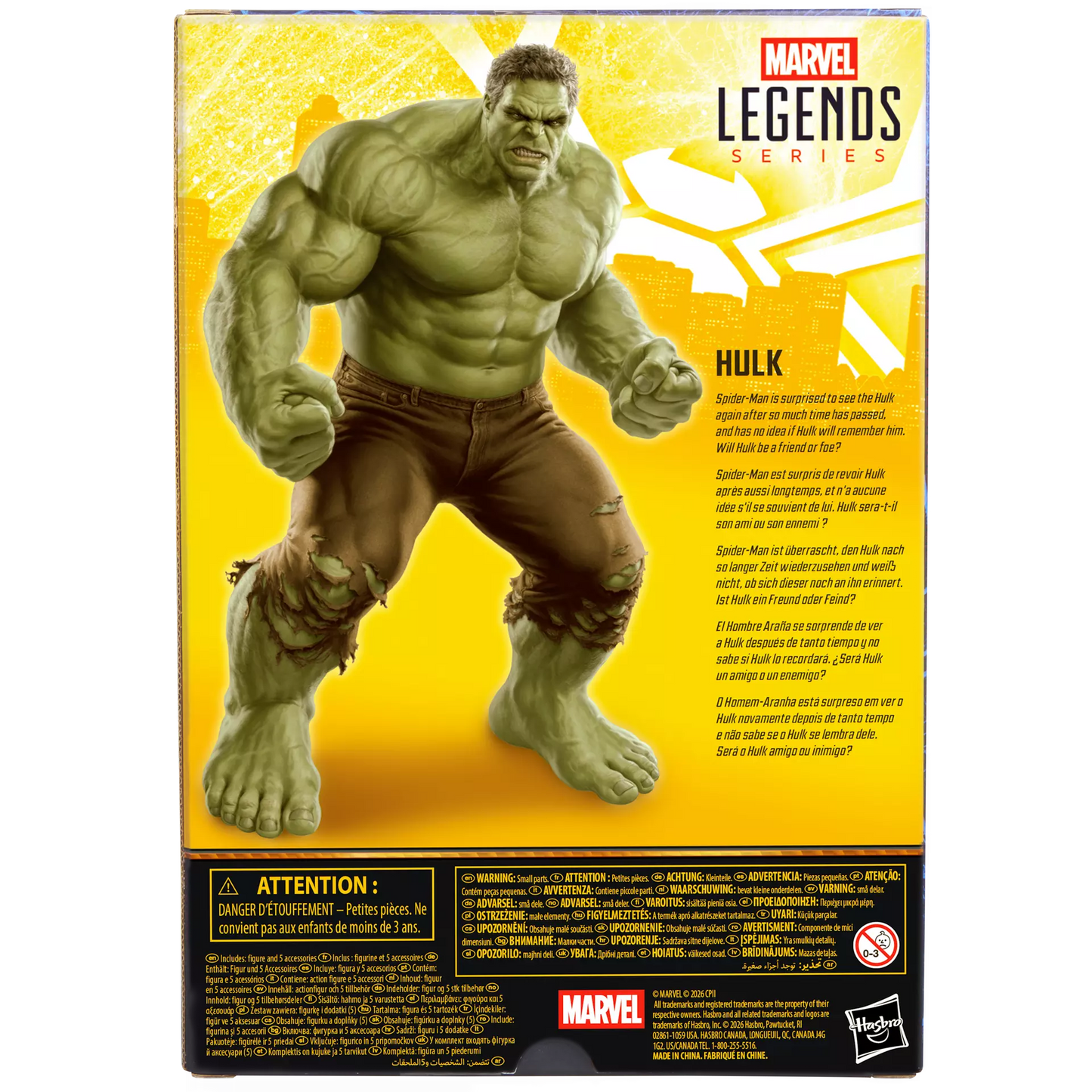 Spider-Man: Brand New Day Marvel Legends Series Hulk 6-Inch Action Figure