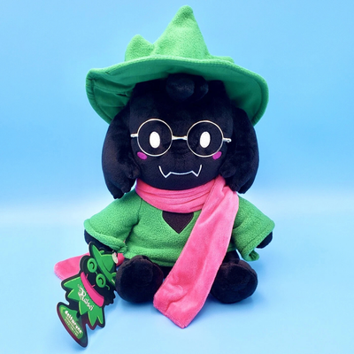 Deltarune Undertale Ralsei Plush Figure Removable Hat Scarf Glasses 12" Official