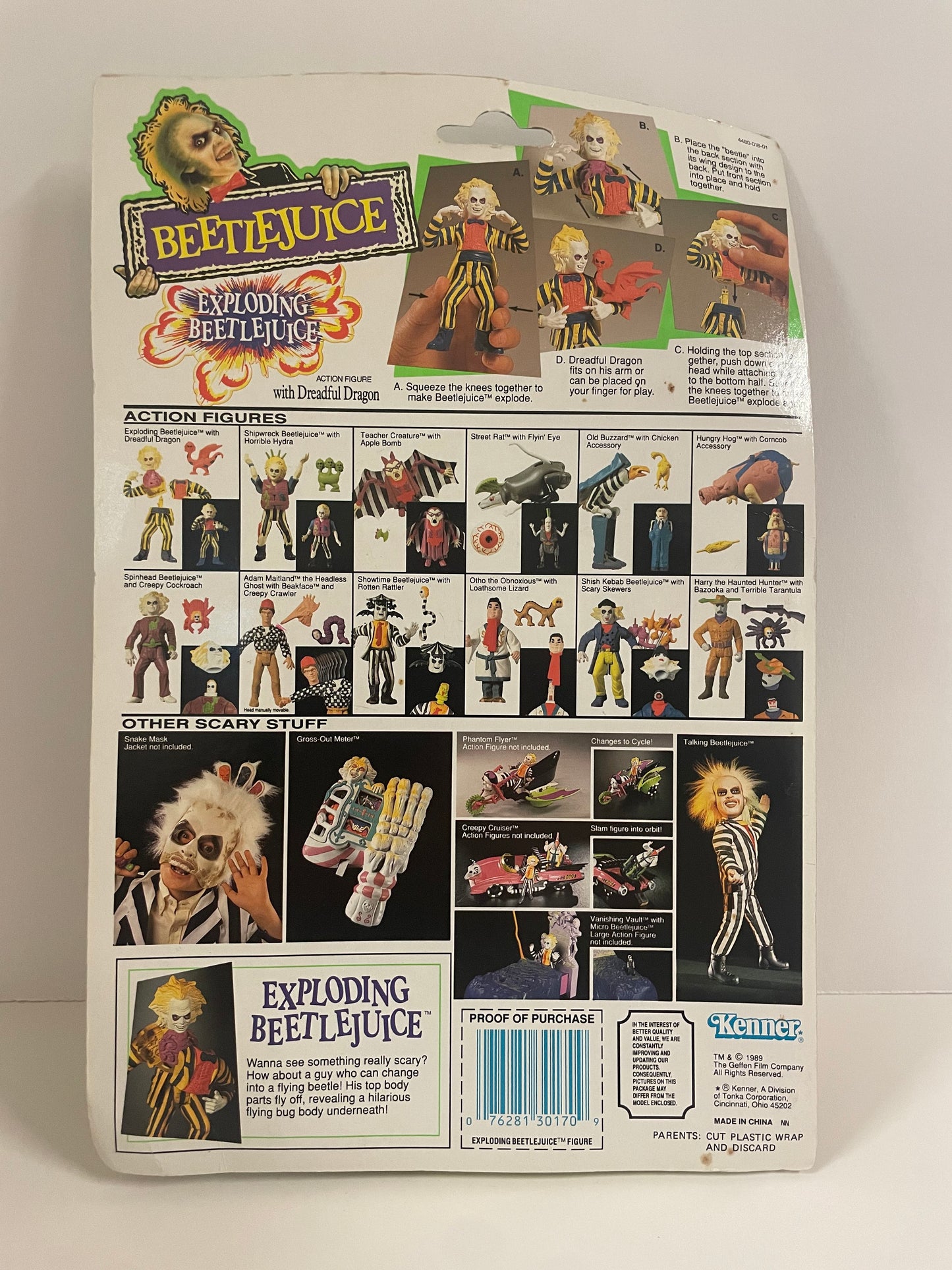 Vintage Kenner Beetlejuice Exploding Beetlejuice