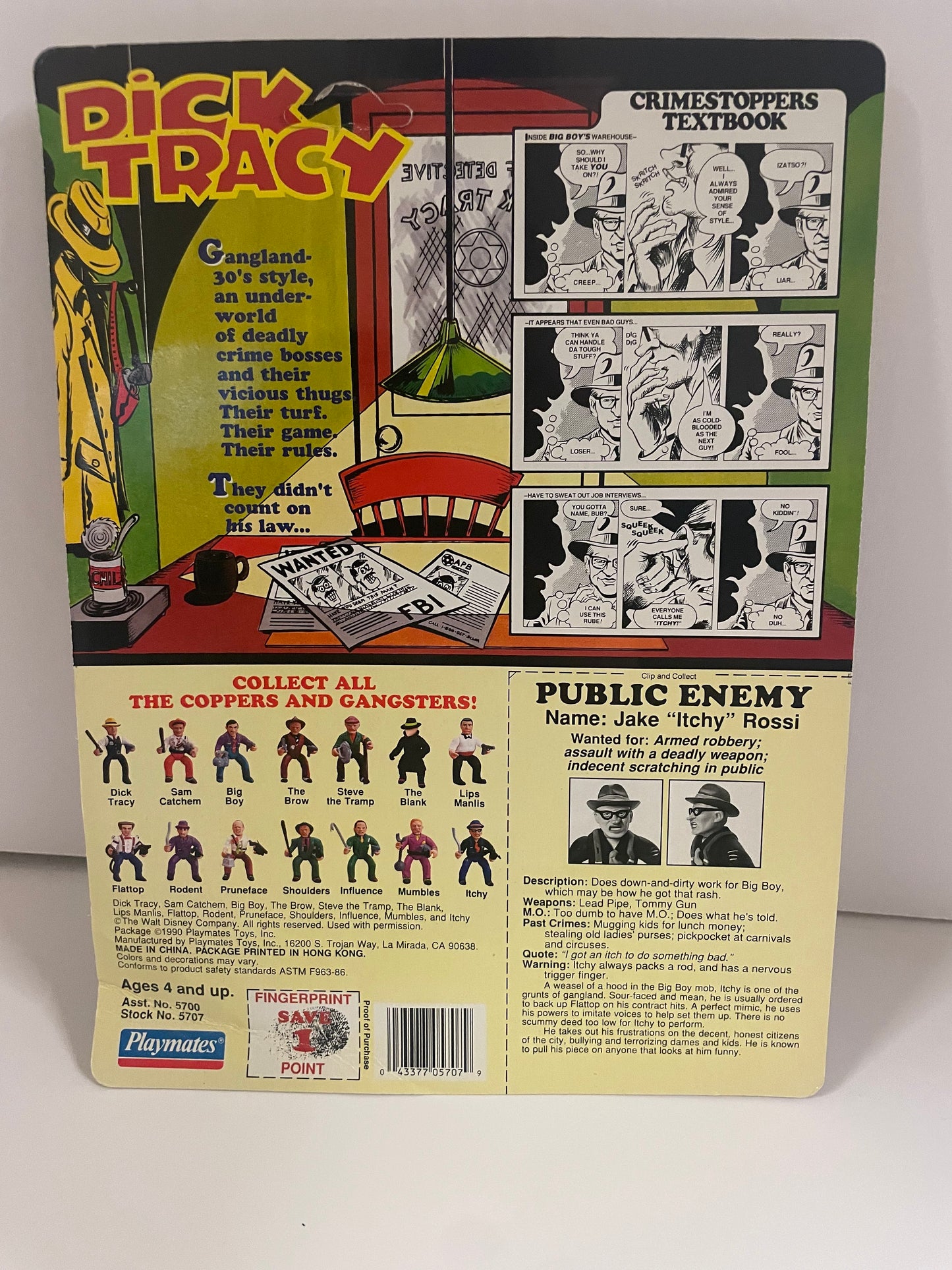 Vintage Playmates Dick Tracy Itchy