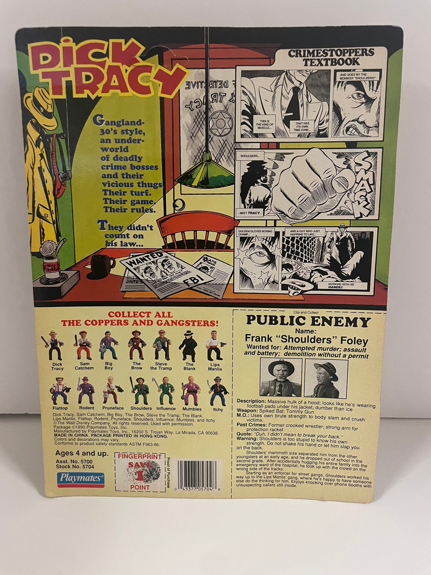 Vintage Playmates Dick Tracy Shoulders