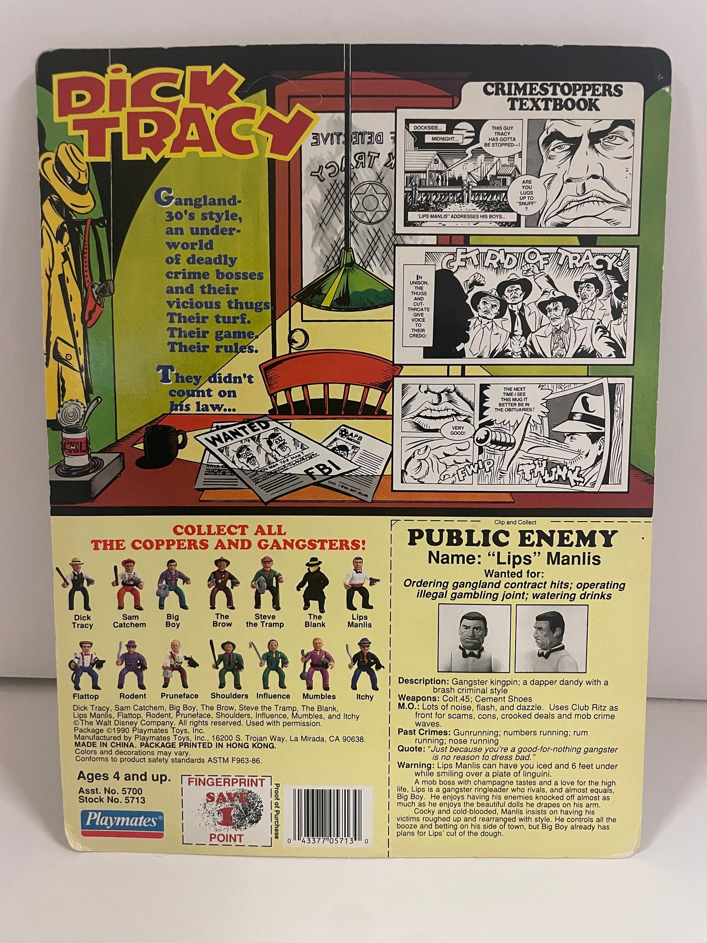 Vintage Playmates Dick Tracy Lips Manlis'