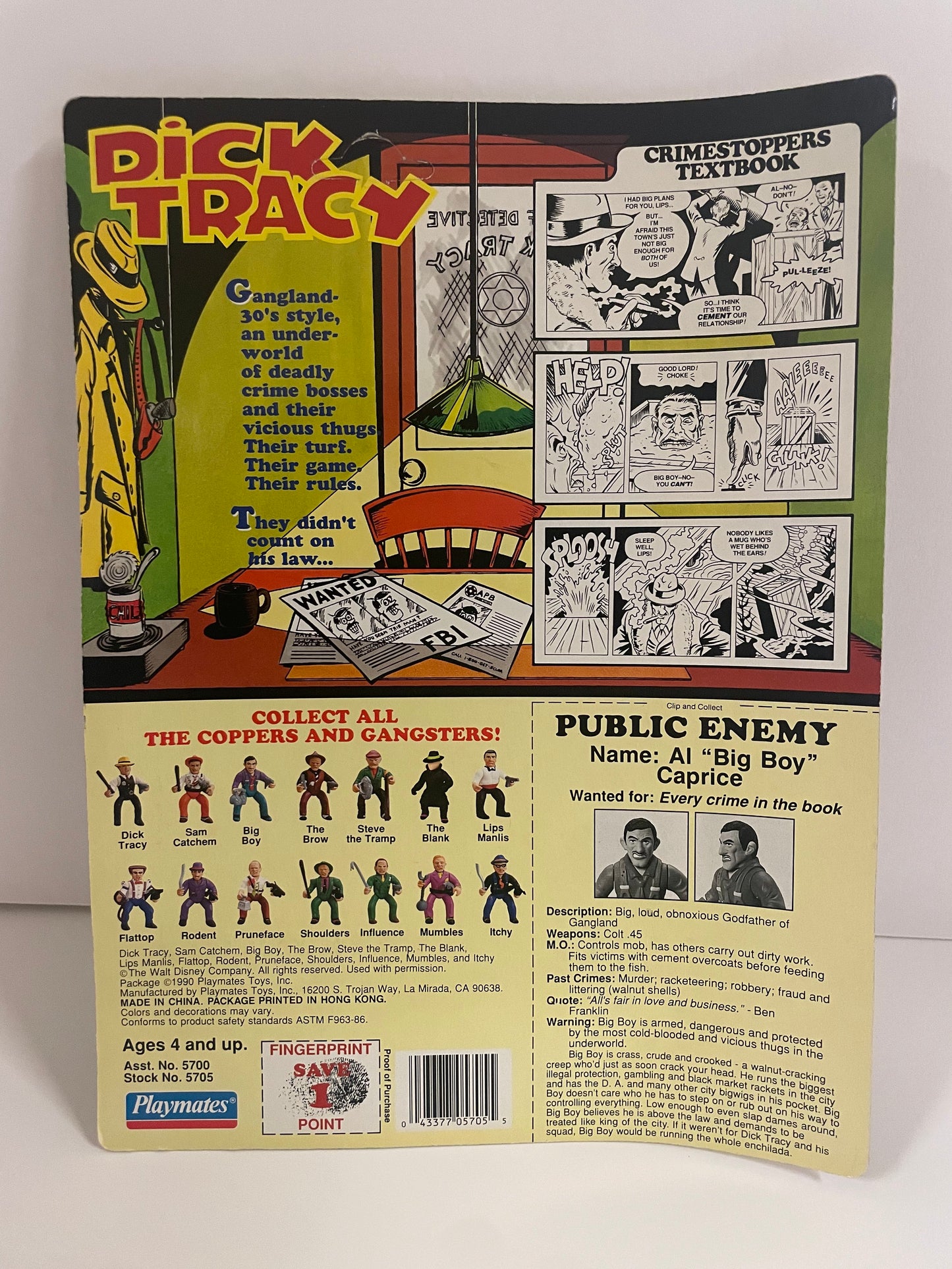 Vintage Playmates Dick Tracy Al Big Boy Caprice