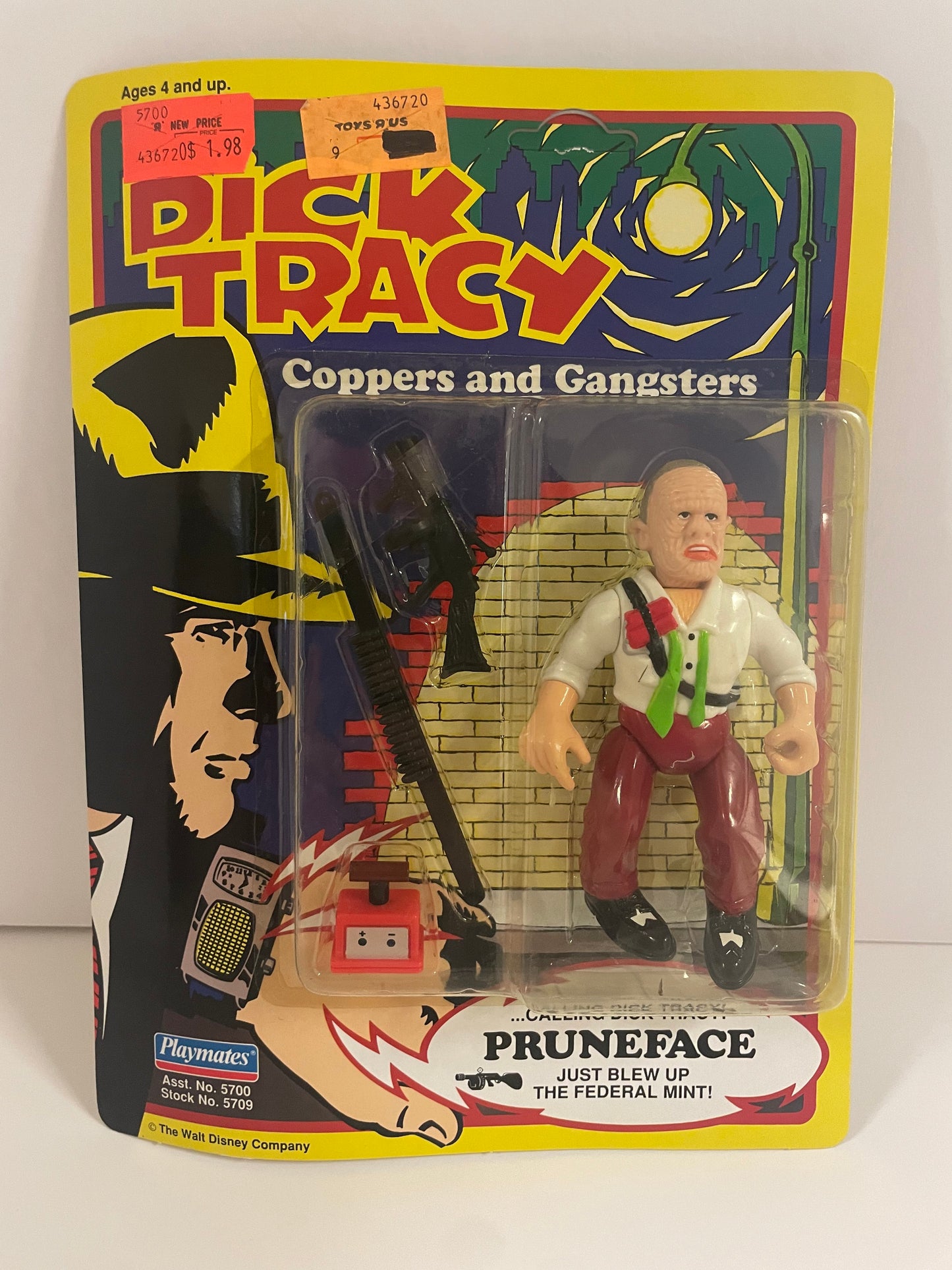 Vintage Playmates Dick Tracy Pruneface