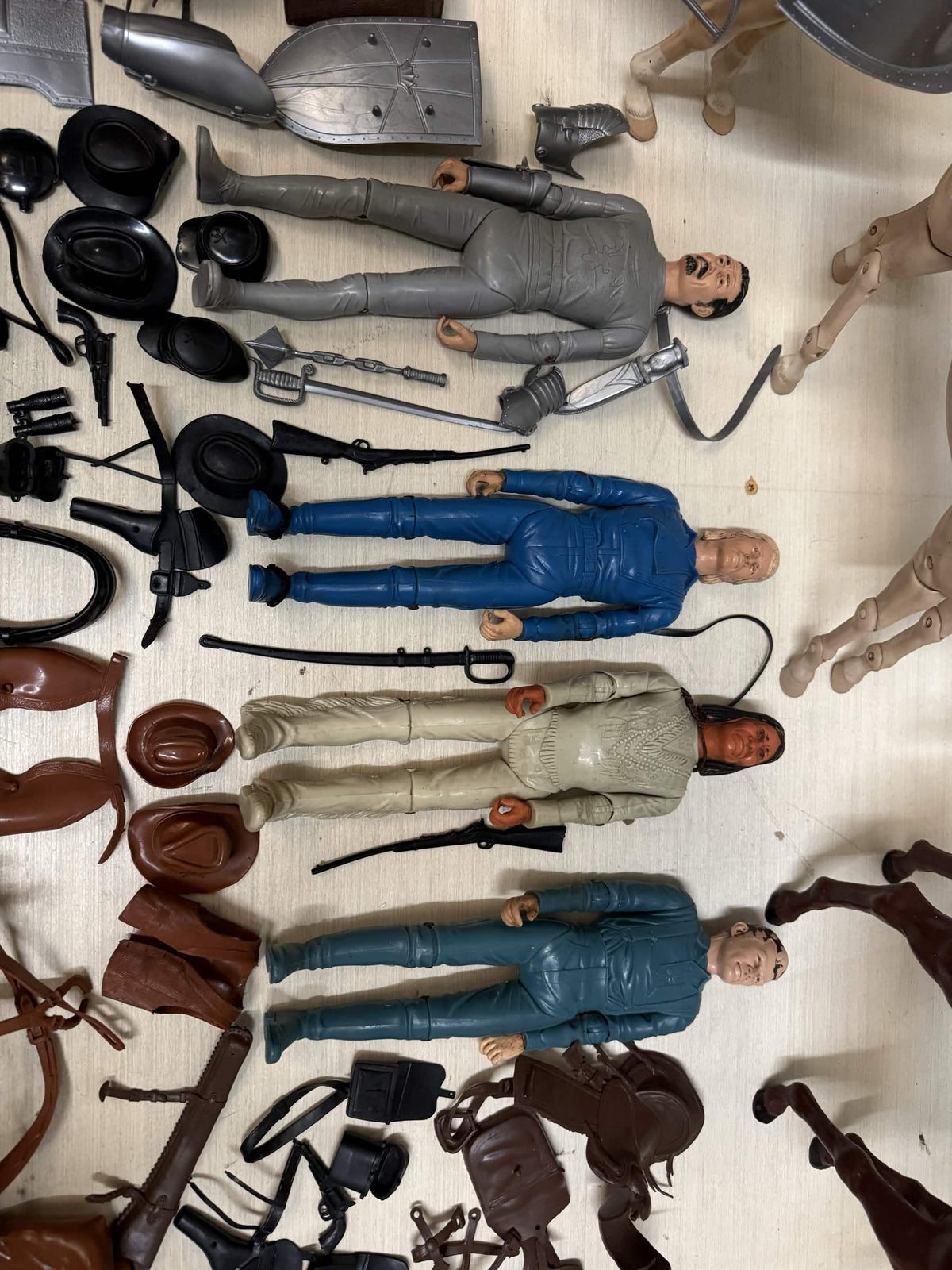 HUGE VINTAGE LOT Johnny West Horses, Figures, and Accessories