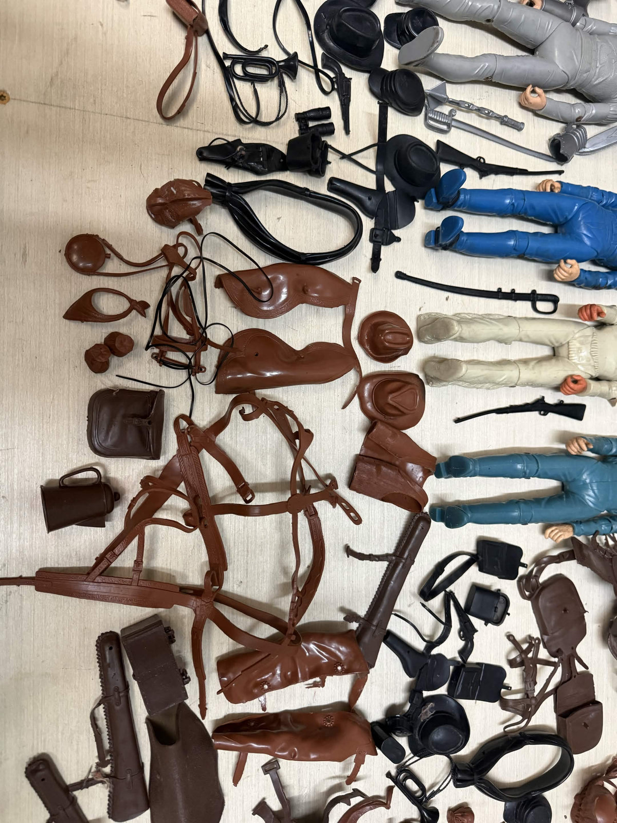 HUGE VINTAGE LOT Johnny West Horses, Figures, and Accessories