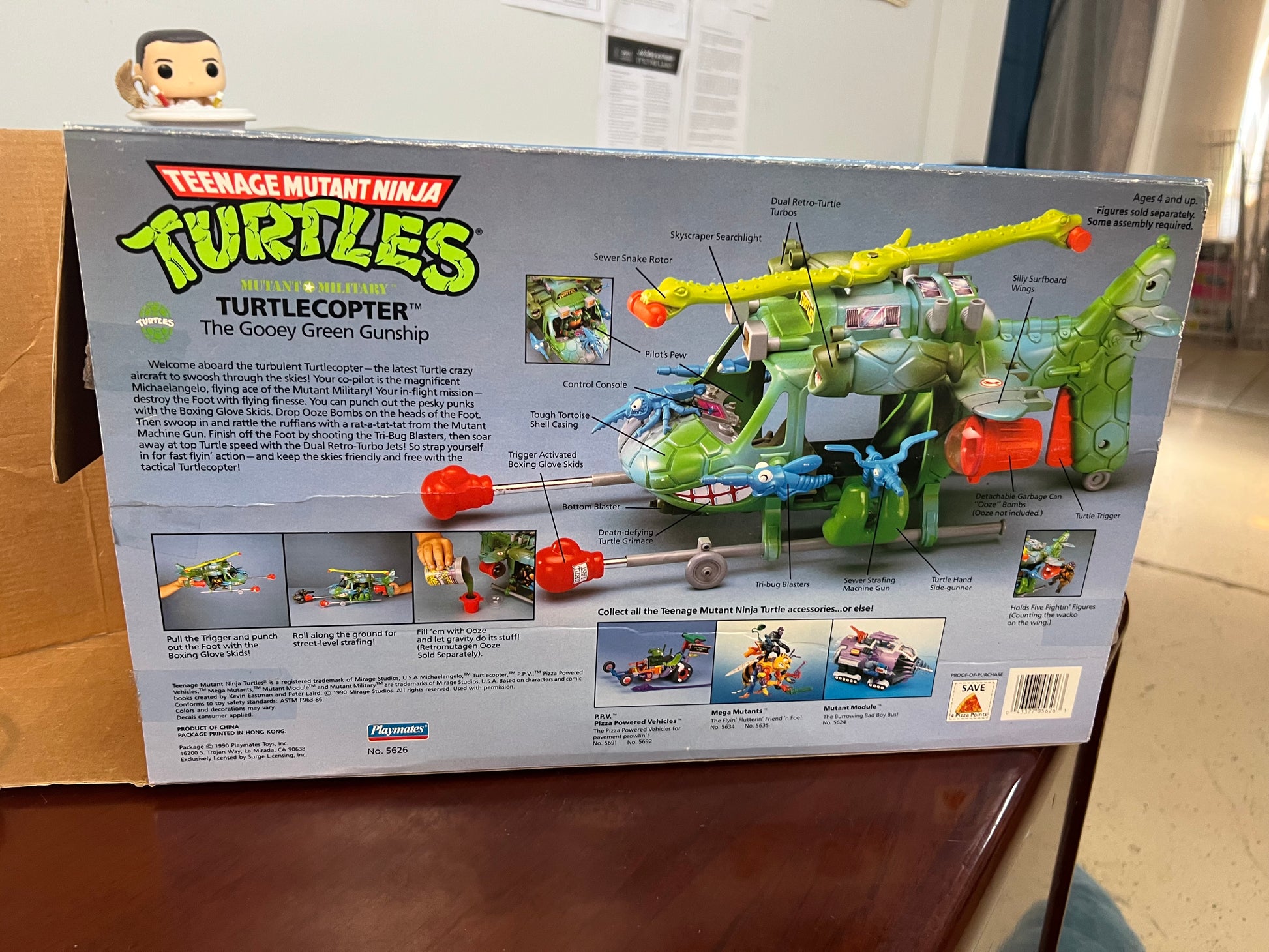 Hélicoptère Tortues Ninja vintage1990 Turtlecopter TMNT Hélicoptère Tortues Ninja vintage1990 Turtlecopter TMNT