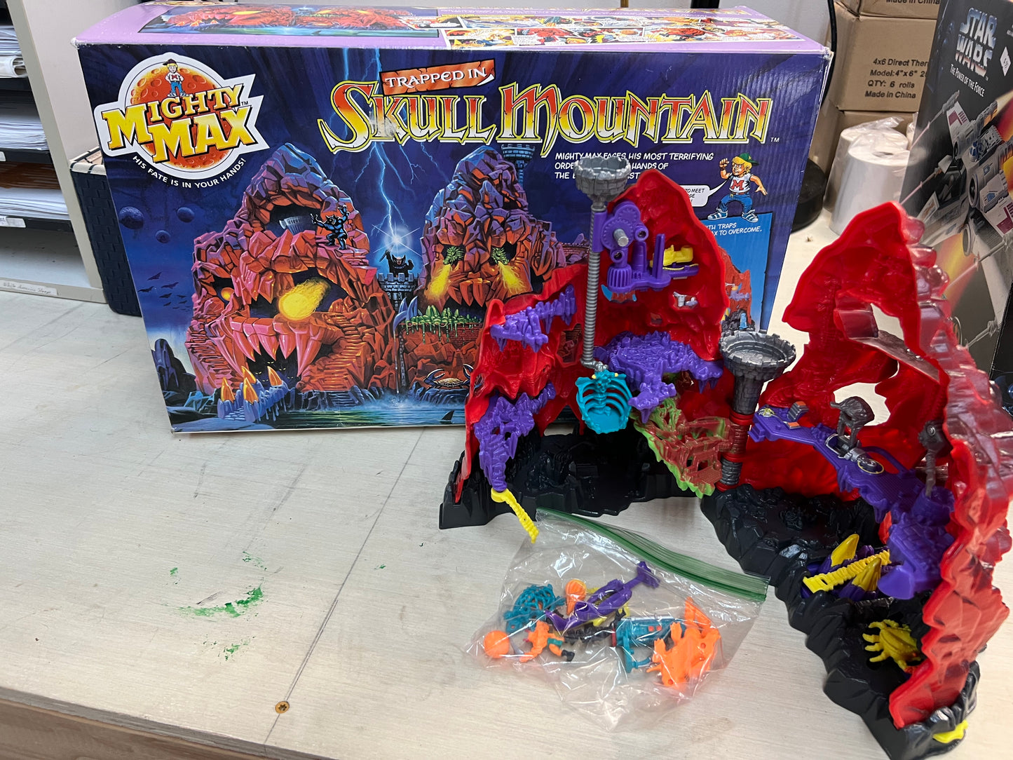 Mighty Max Skull Mountain Playset 1992 Bluebird Toys