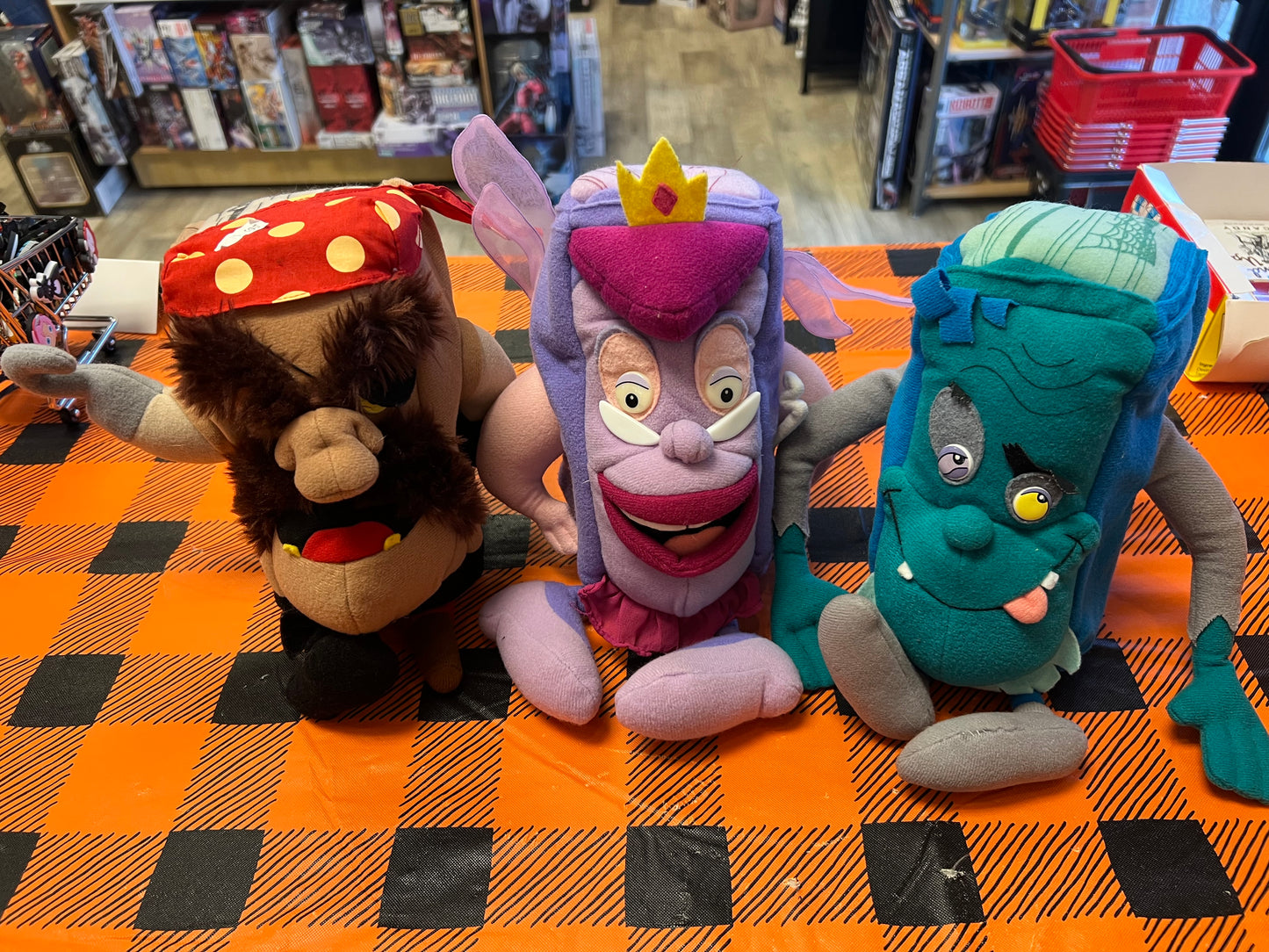 Pagemaster Plush Set of 3 Horror, Fantasy, Adventure