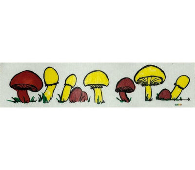Red & Yellow Mushrooms - Window Sticker (Double Sided)