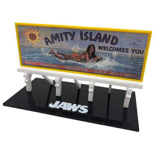 Jaws- Amity Island Billboard Scaled Prop Replica