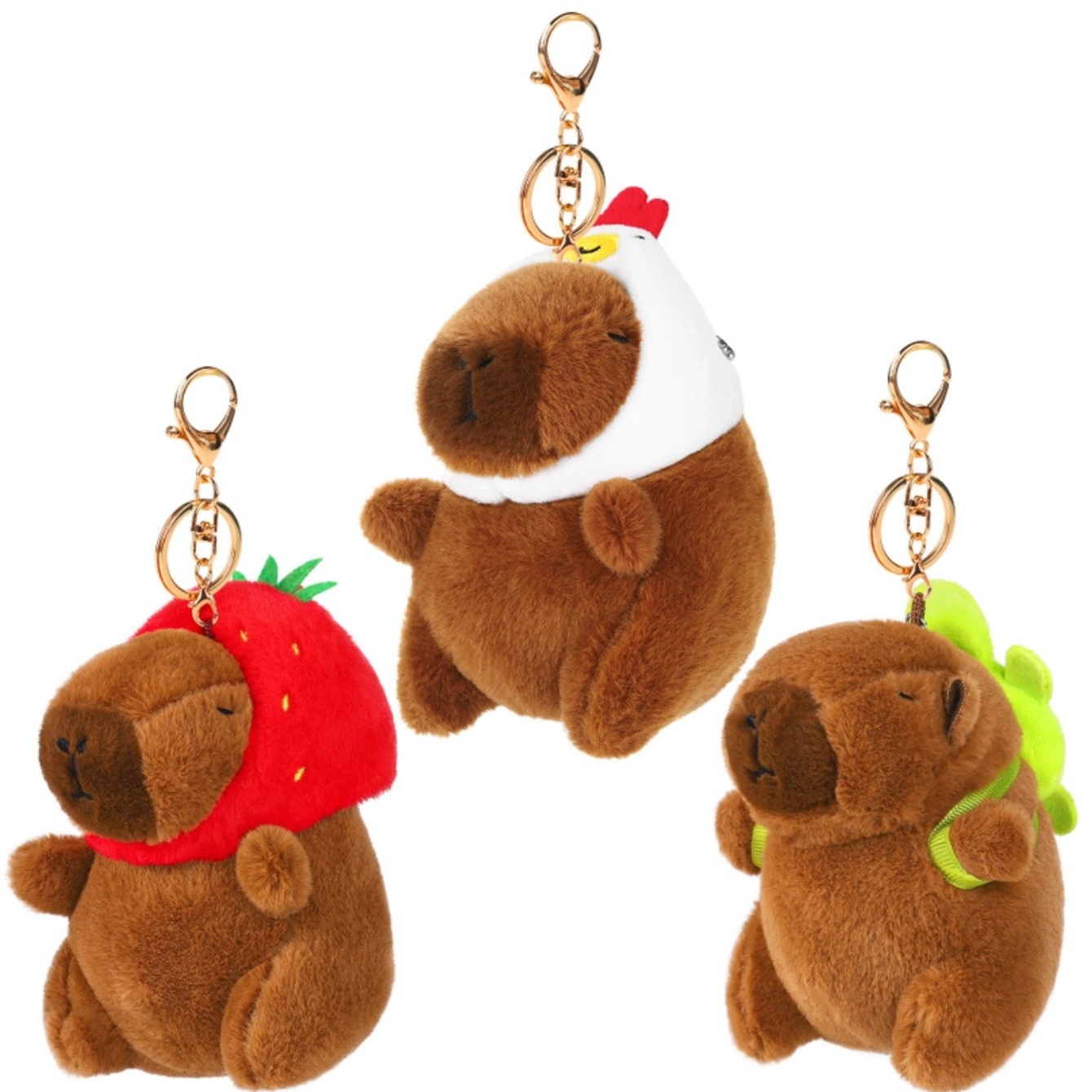 Capybara Plush Keychain