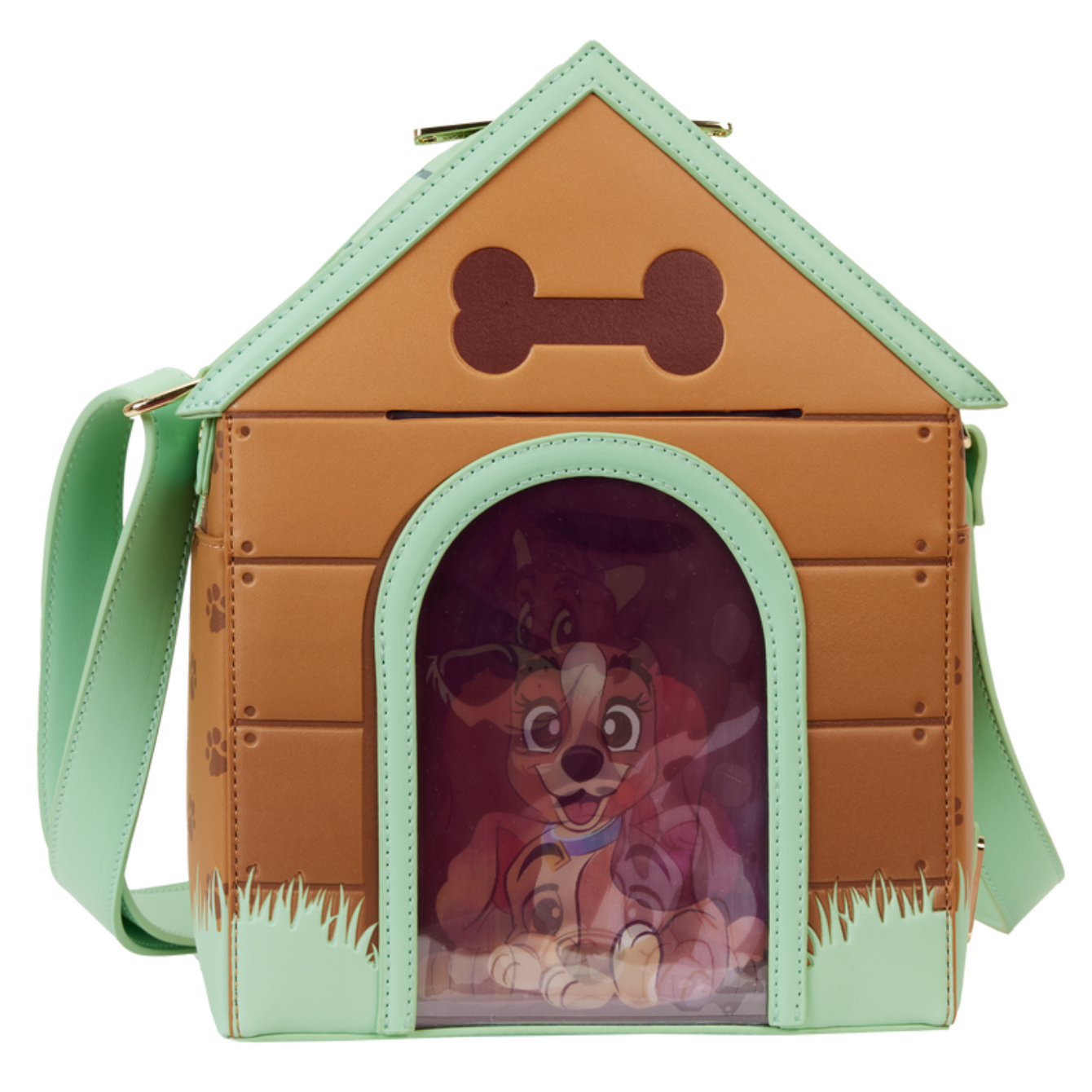 I Heart Disney Dogs Dog House Triple Lenticular Figural Crossbody Bags