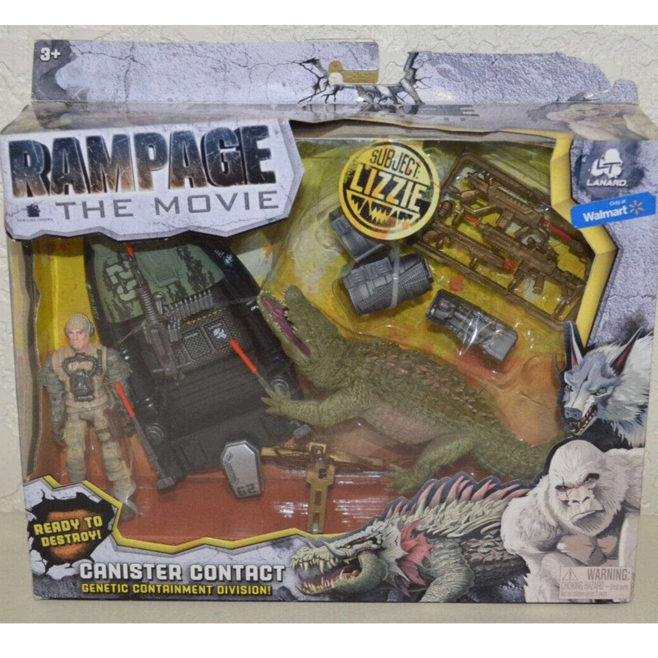 Subject: Lizzie Rampage the Movie Lanard Walmart Exclusive Canister Contact 2018