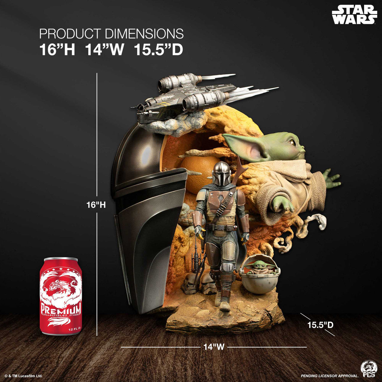 PRE-ORDER PCS Limited Edition Star Wars The Mandalorian Fine Art Bust