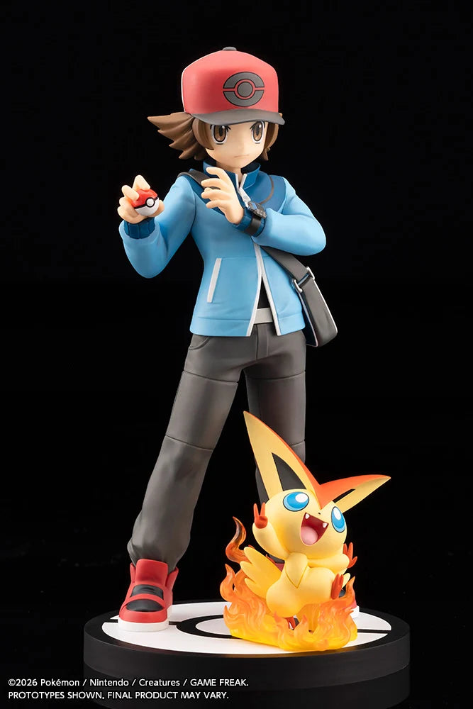 PRE-ORDER Kotobukiya Pokémon Hilbert with Victini ARTFX J Statue
