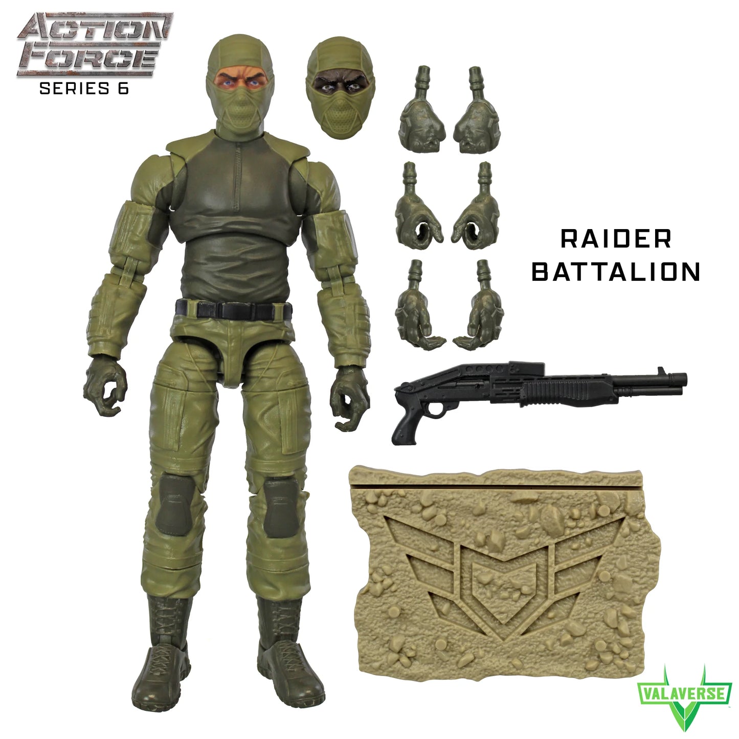 Valaverse Action Force Raider Battalion 1:12 Action Figure