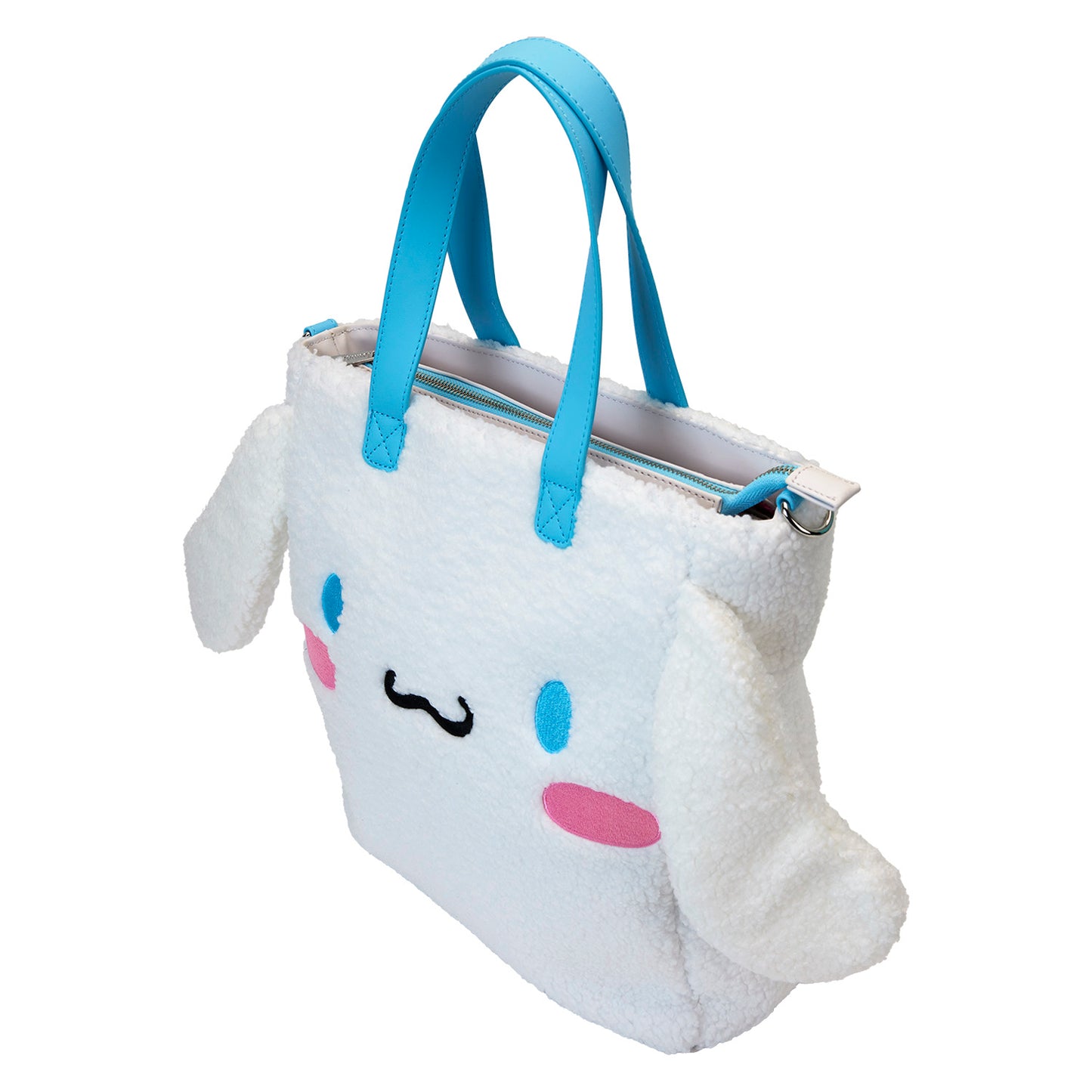 PRE-ORDER Loungefly Sanrio Cinnamoroll Sherpa Figural Tote Bag with Coin Purse