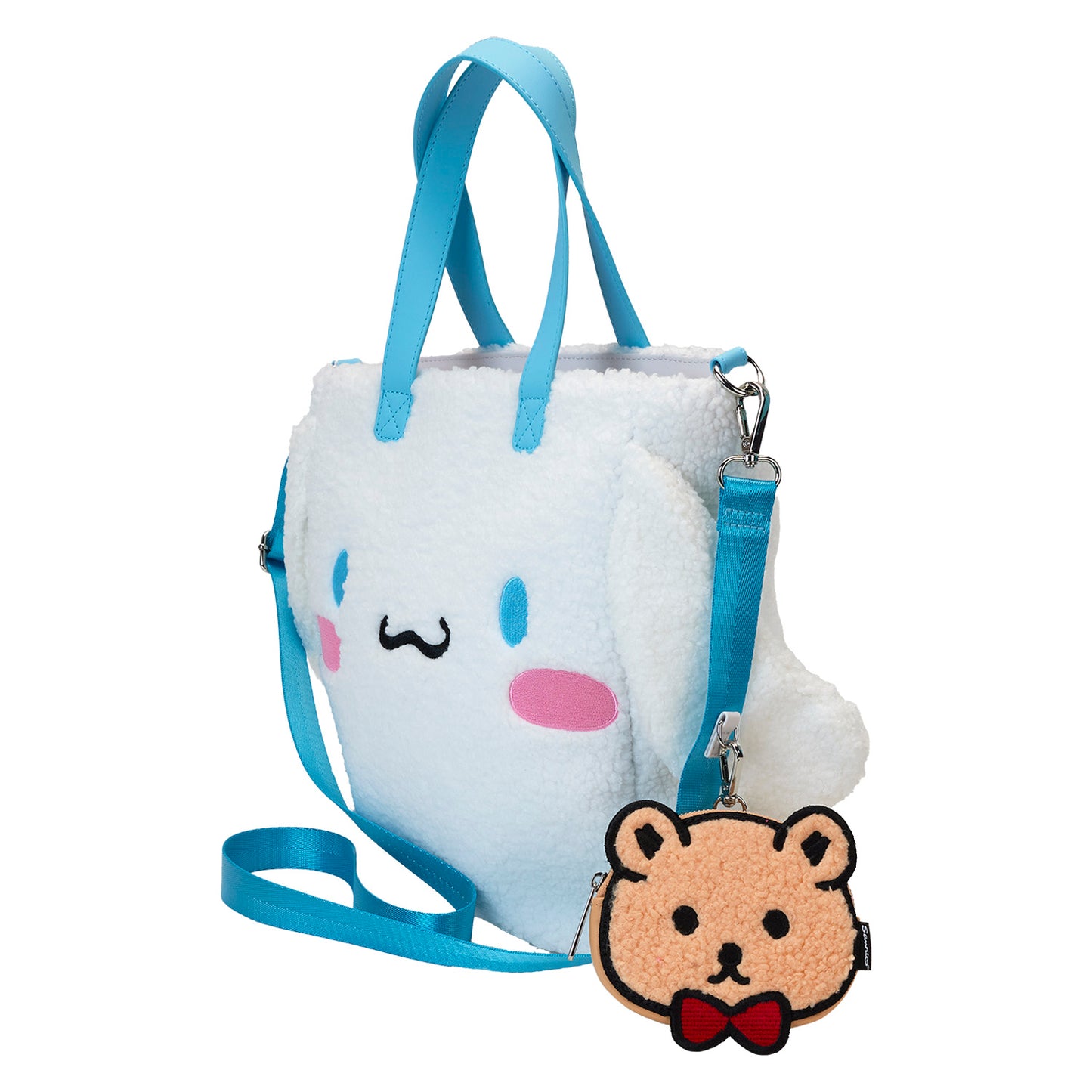 PRE-ORDER Loungefly Sanrio Cinnamoroll Sherpa Figural Tote Bag with Coin Purse