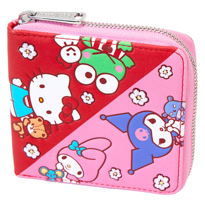 PRE-ORDER Sanrio Hello Kitty & Friends Color Block Zip Around Wallet