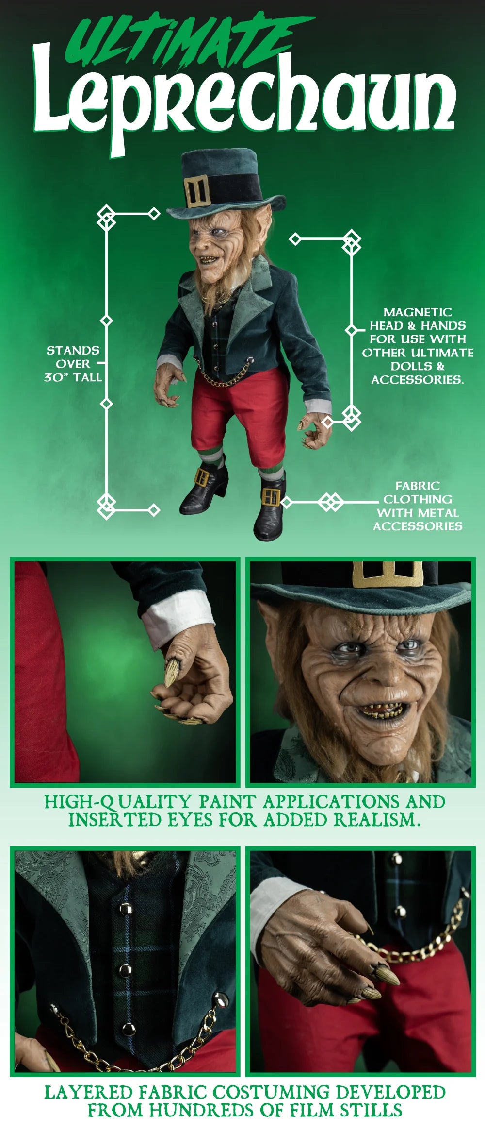 PRE-ORDER Trick or Treat Studios Ultimate Leprechaun Doll