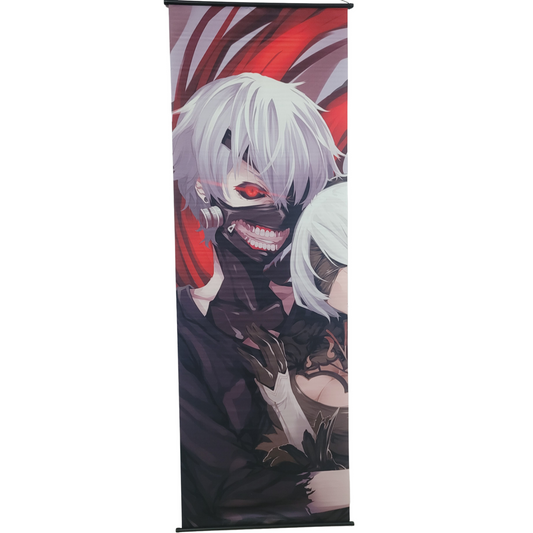 Tokyo Ghoul Ken Kaneki / NieR:Automata 2B Wall Scroll Crossover