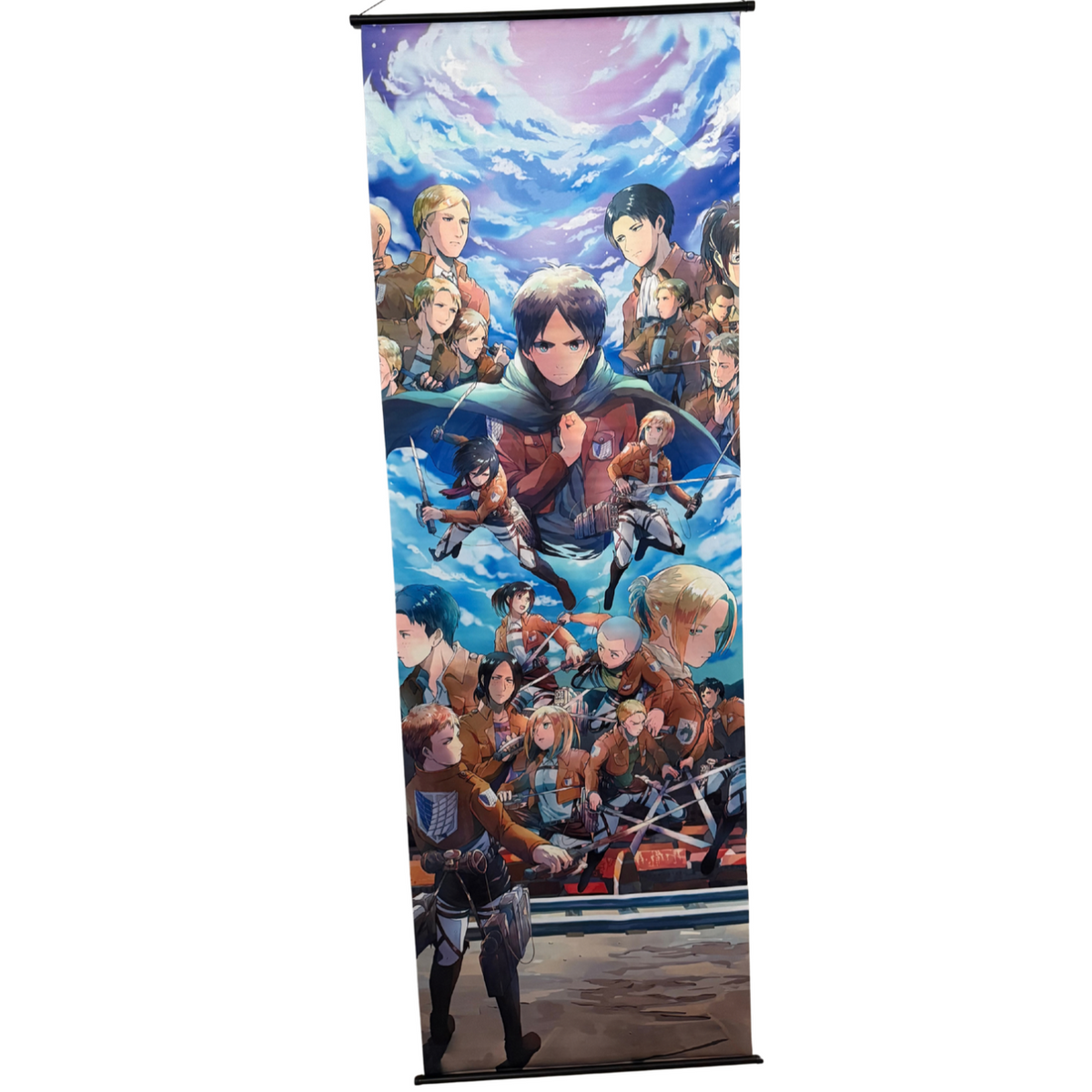 Attack on Titan Cast Blue Sky Wall Scroll