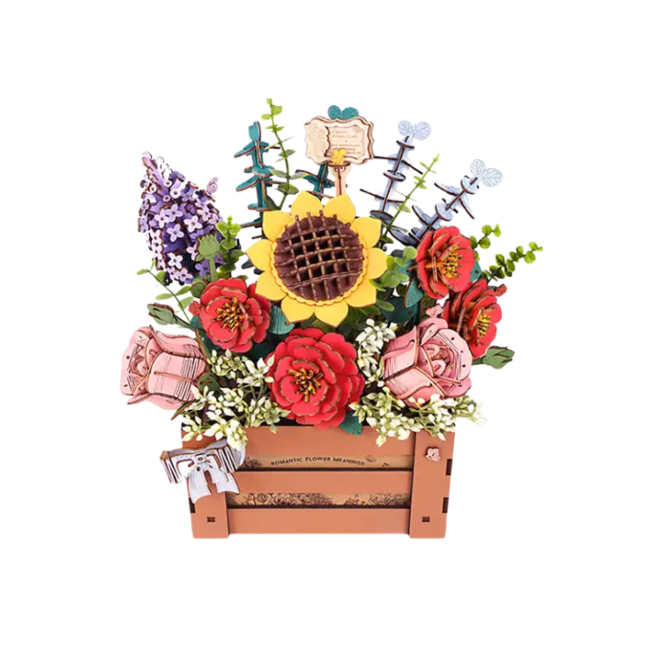 3D Flower Puzzle Wooden Bloom Box