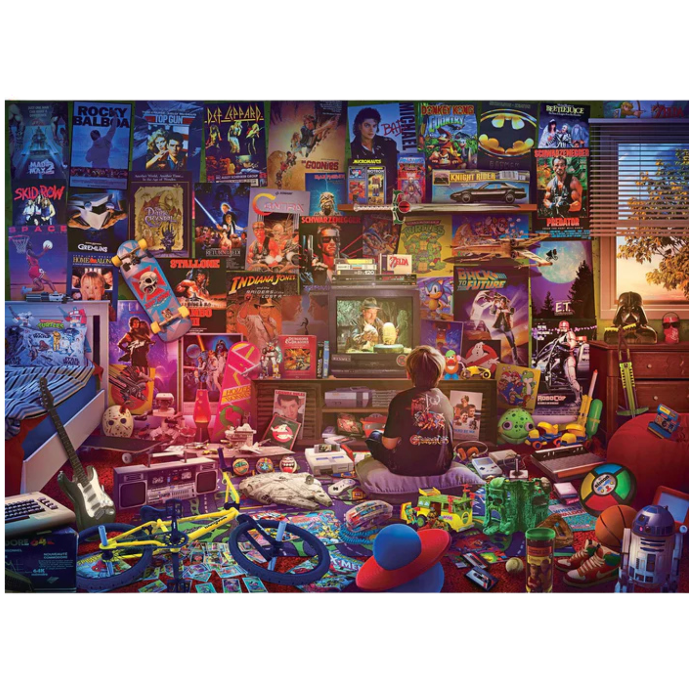 An Afternoon in the 80s Retro 1000-Piece Jigsaw Puzzle By Rachid Lotf