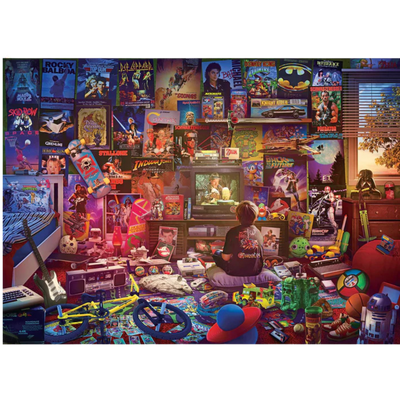 An Afternoon in the 80s Retro 1000-Piece Jigsaw Puzzle By Rachid Lotf