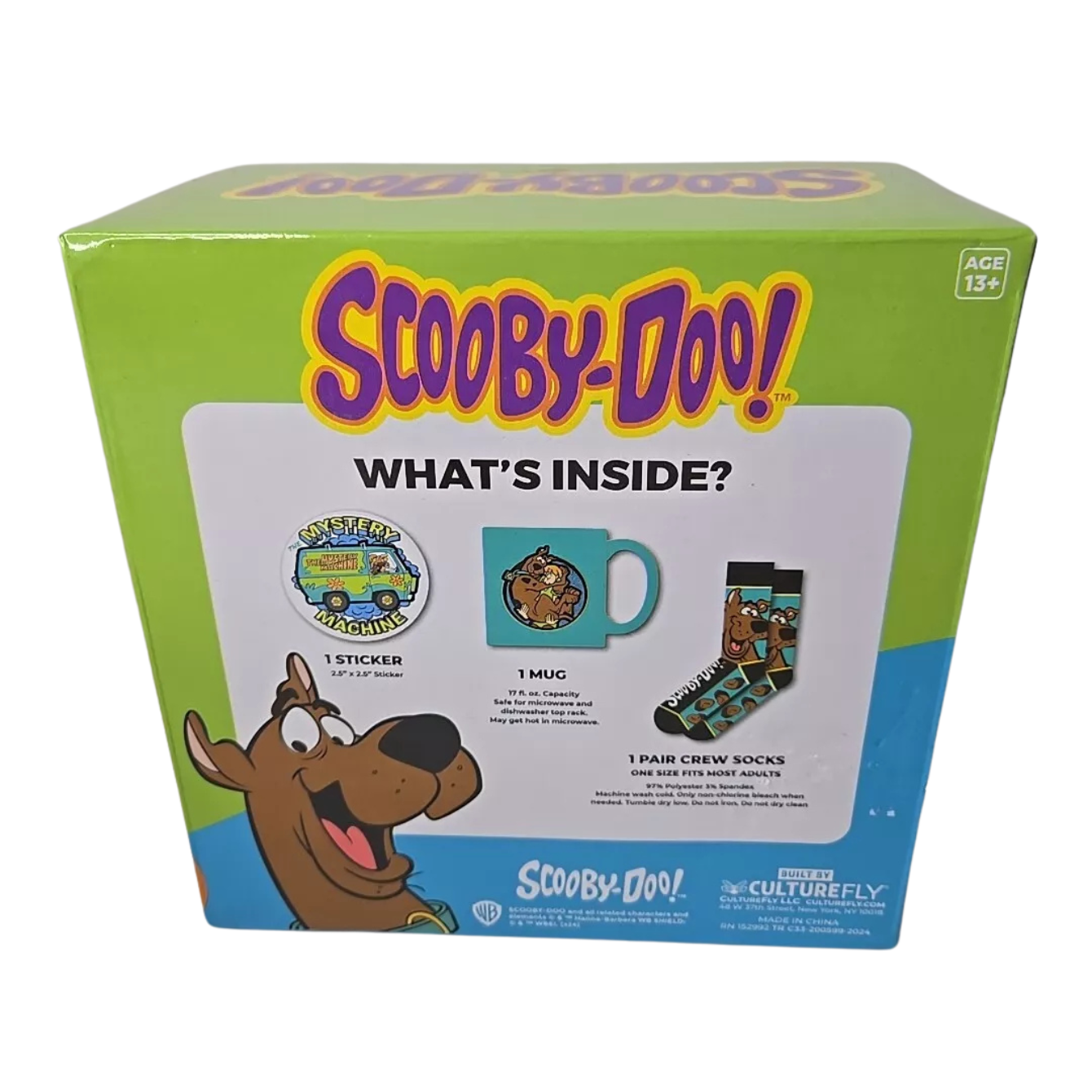 Scooby- Doo SOCK IN A MUG Sticker Gift Set