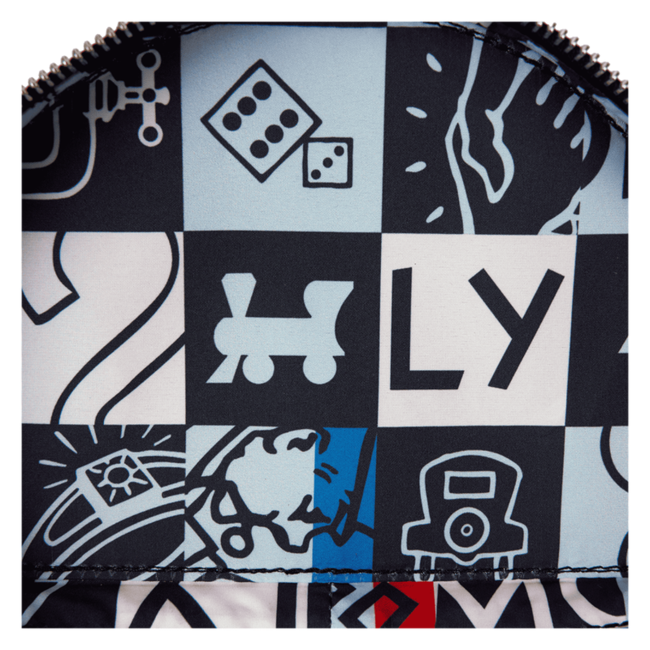 Loungefly Monopoly 90th Anniversary Top Hat Glitter Figural Crossbody Bag