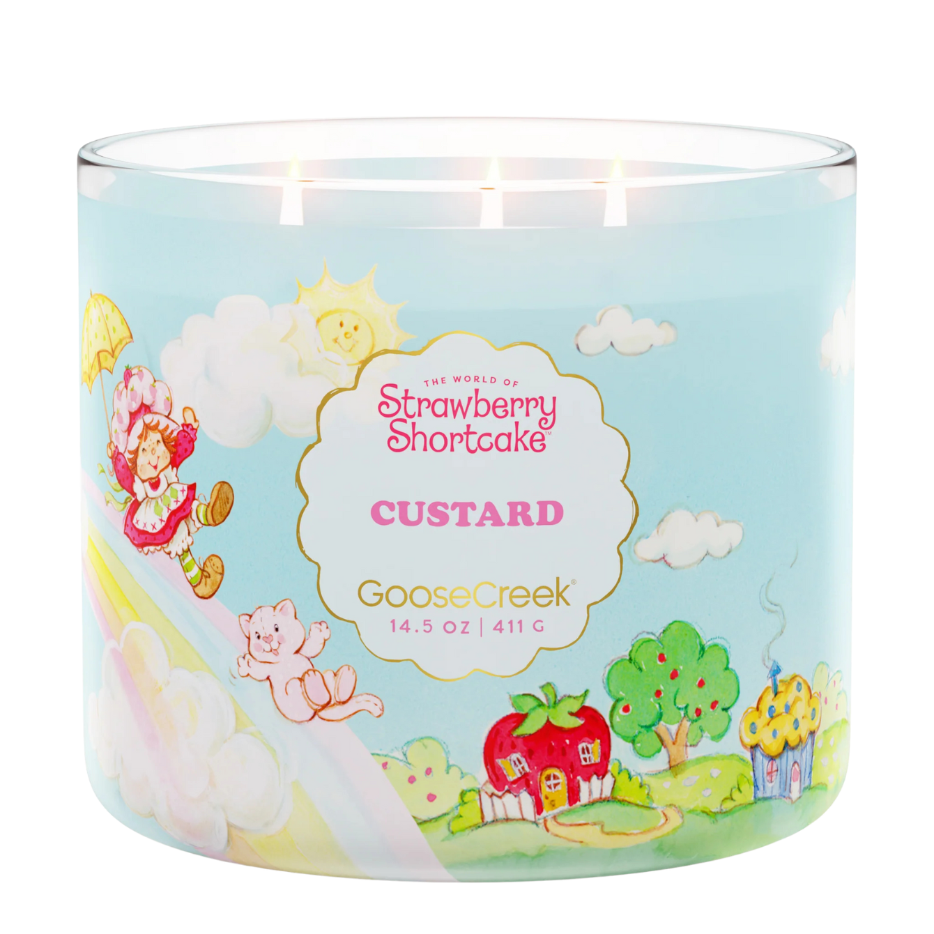 CUSTARD 3-WICK STRAWBERRY SHORTCAKE CANDLE