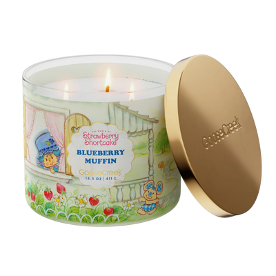 BLUEBERRY MUFFIN 3-WICK STRAWBERRY SHORTCAKE CANDLE