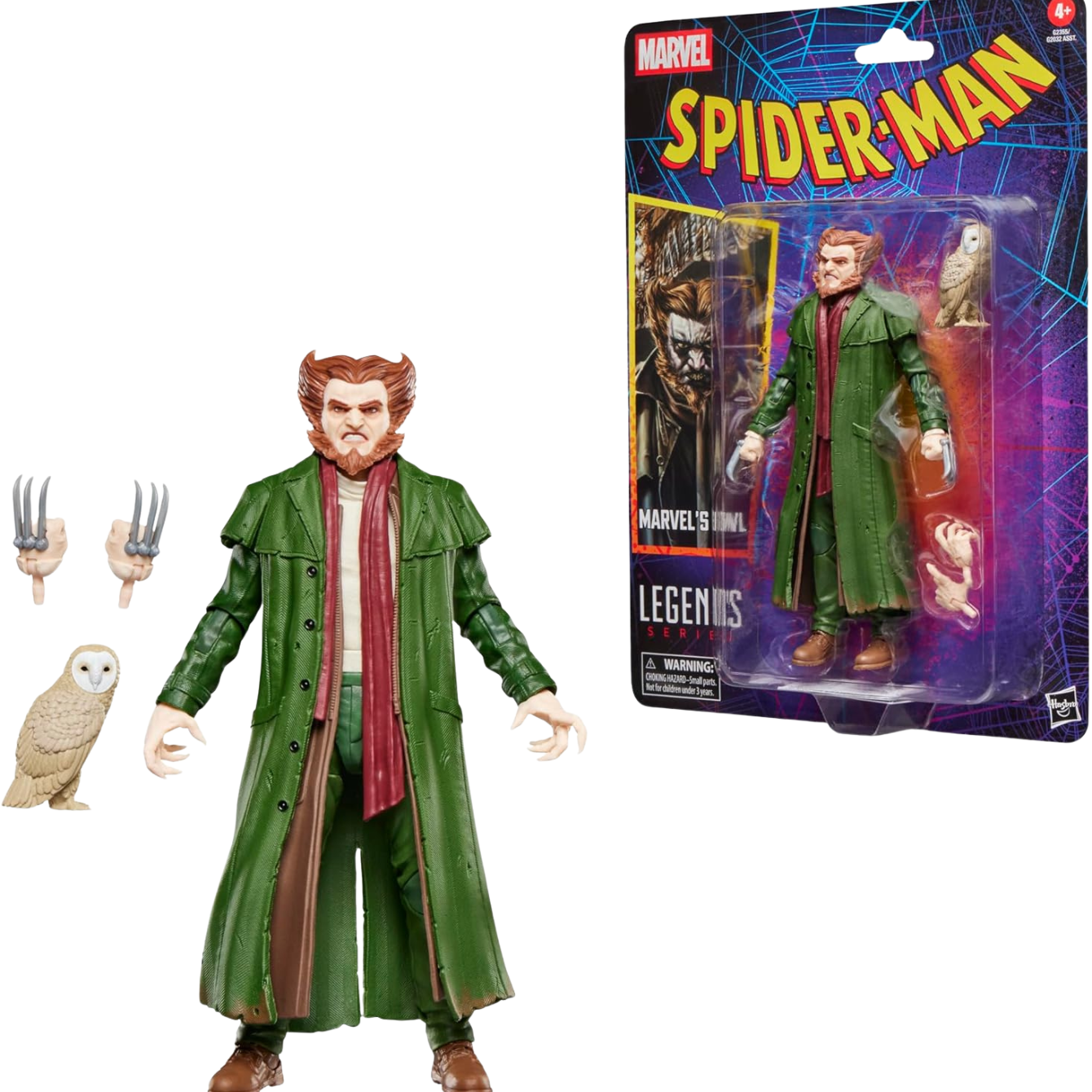 Marvel Legends Series Marvel’s Owl, Retro Cardback Spider-Man Comics Collectible 6-Inch Scale Action Figure