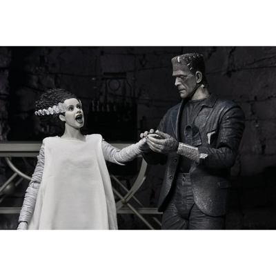 Universal Monsters - The Bride of Frankenstein 90th Anniversary The Monster and His Mate 7" Scale Action Figure 2-Pack (Black & White)