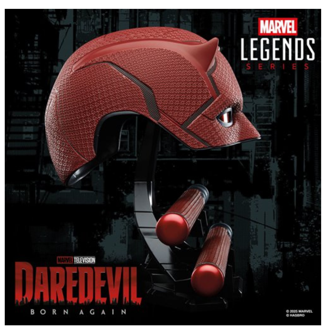 Daredevil Marvel Legends Daredevil: Born Again Mask and Billy Club Prop Replicas