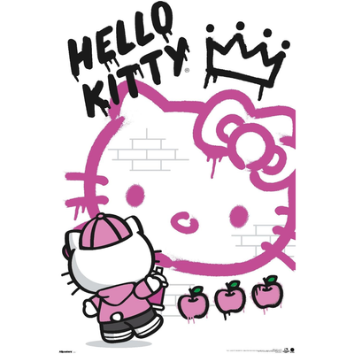 Hello Kitty Graffiti Street Art Poster