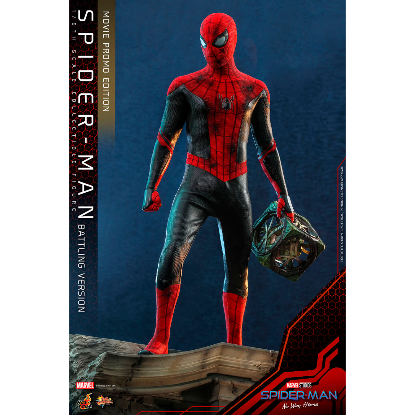 Hot Toys Spider-Man No Way Home Spider-Man Battling Movie Promo Figure