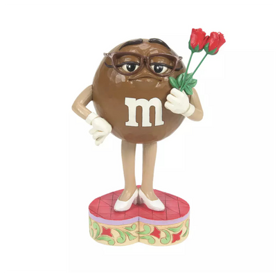 M&M'S Brown Character Holding Flower